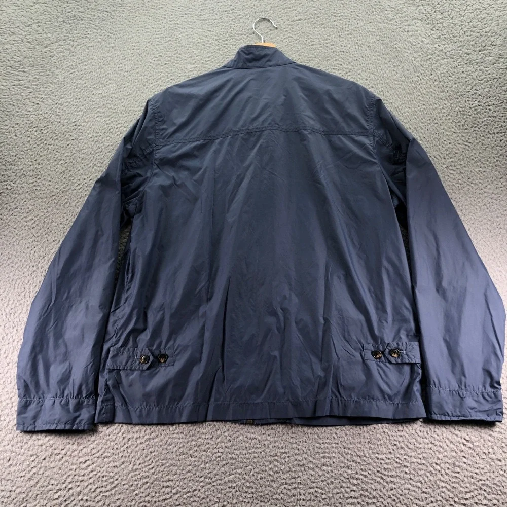 J Mclaughlin Jacket Mens Large Blue Bomber Lightweight Windbreaker Full Zip Fall